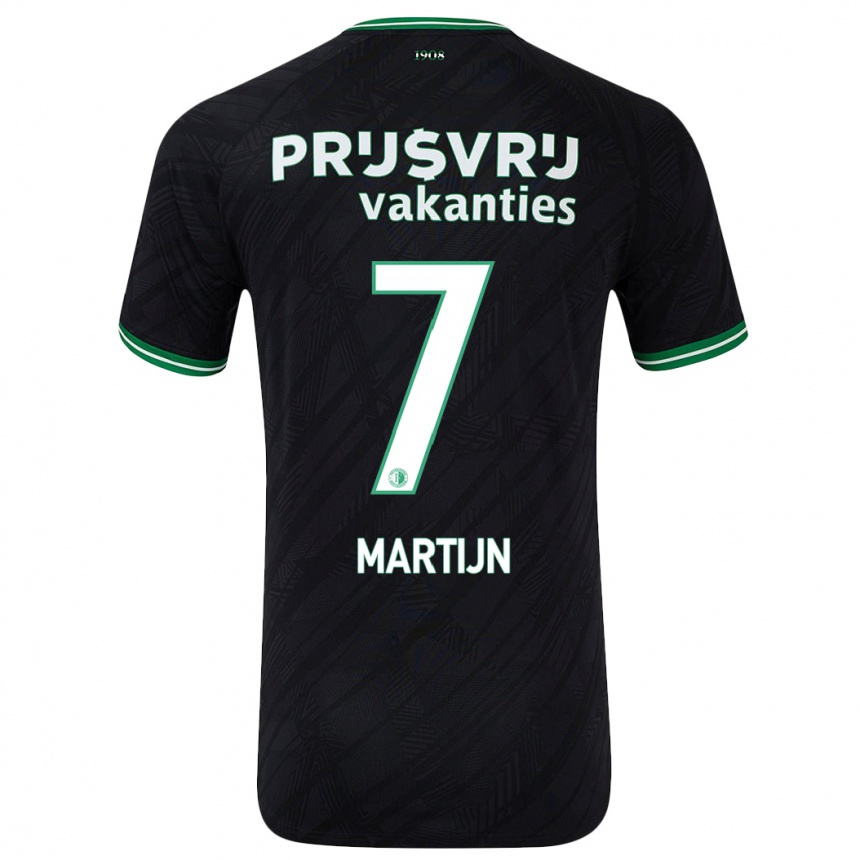 Niño Fútbol Camiseta Rowendley Martijn #7 Negro Verde 2ª Equipación 2024/25 México