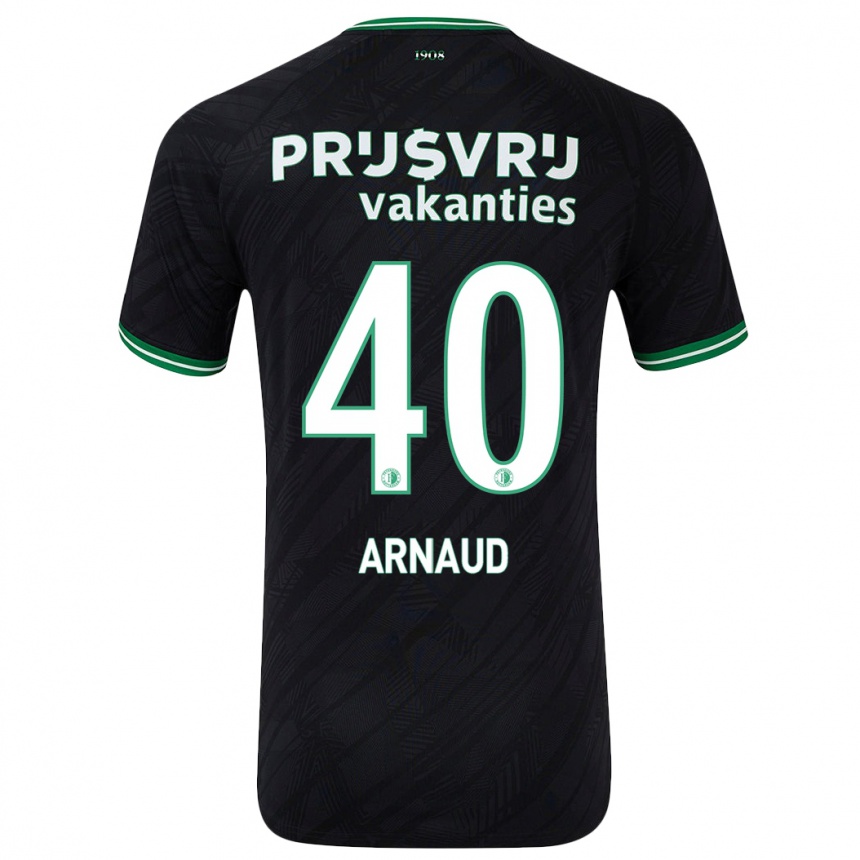 Niño Fútbol Camiseta Lugene Arnaud #40 Negro Verde 2ª Equipación 2024/25 México