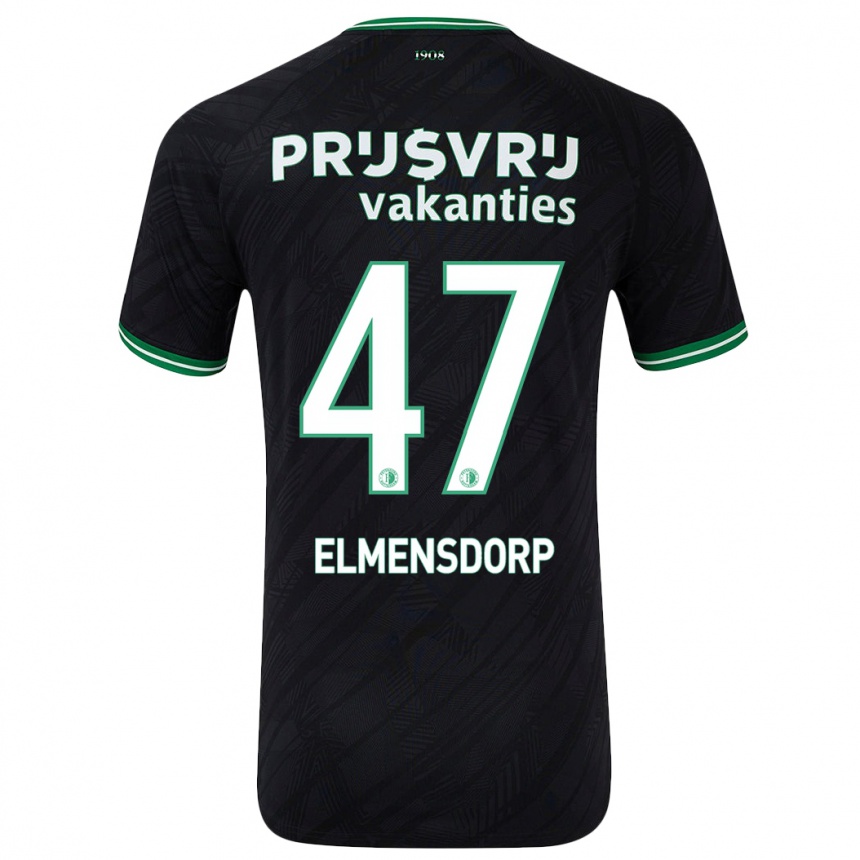 Niño Fútbol Camiseta Paris Elmensdorp #47 Negro Verde 2ª Equipación 2024/25 México