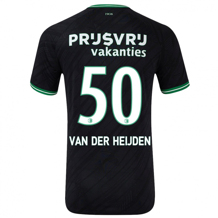 Niño Fútbol Camiseta Délano Van Der Heijden #50 Negro Verde 2ª Equipación 2024/25 México