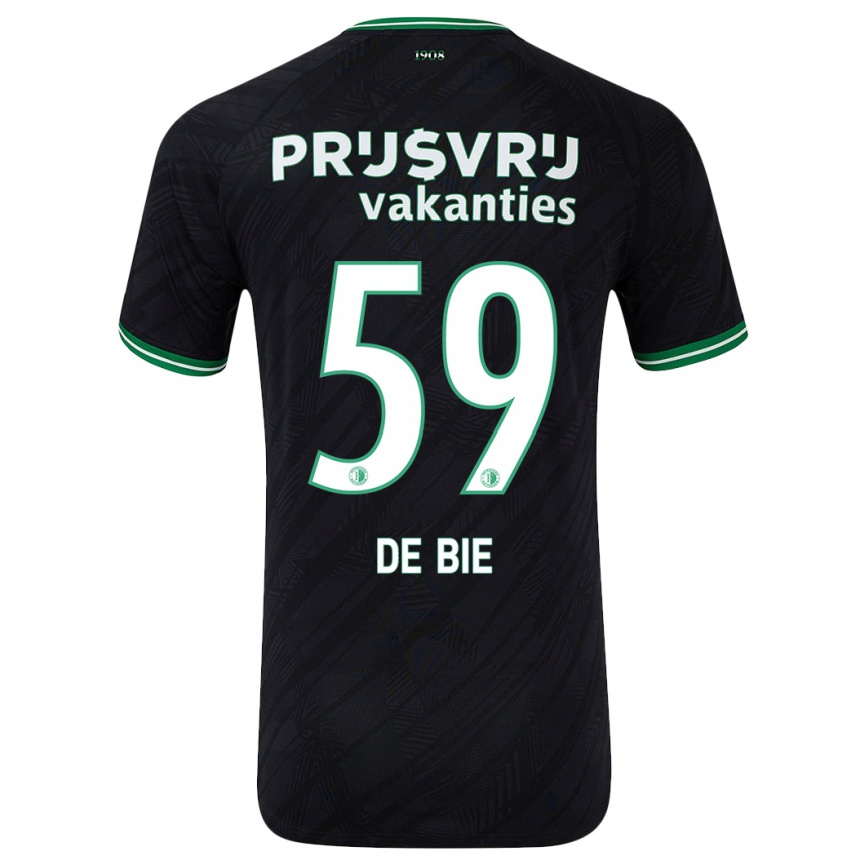 Niño Fútbol Camiseta Joey De Bie #59 Negro Verde 2ª Equipación 2024/25 México