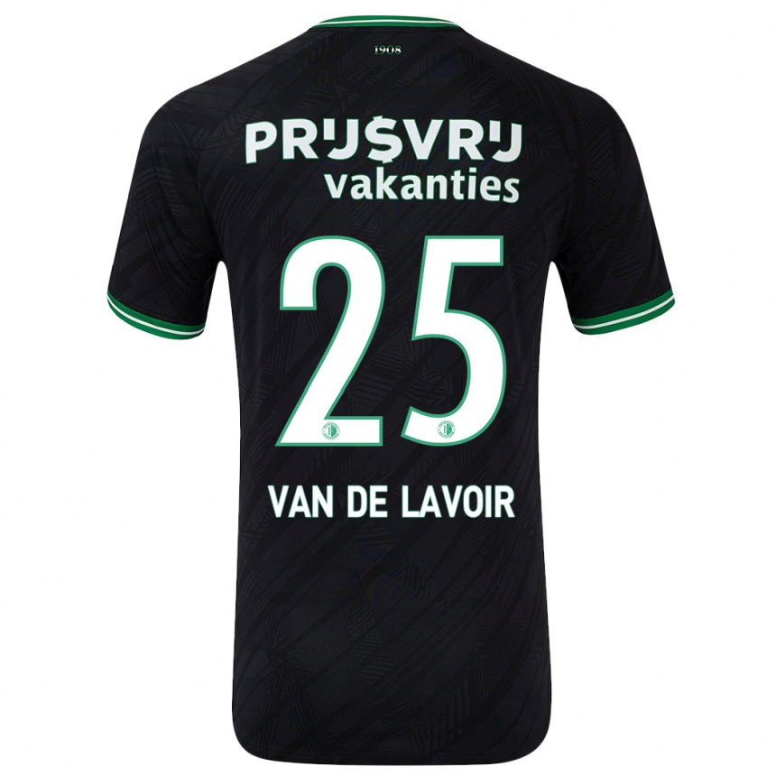 Niño Fútbol Camiseta Romeé Van De Lavoir #25 Negro Verde 2ª Equipación 2024/25 México