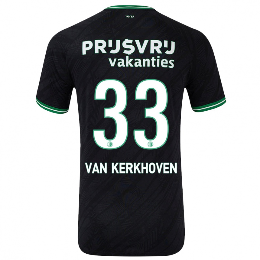 Niño Fútbol Camiseta Ella Van Kerkhoven #33 Negro Verde 2ª Equipación 2024/25 México