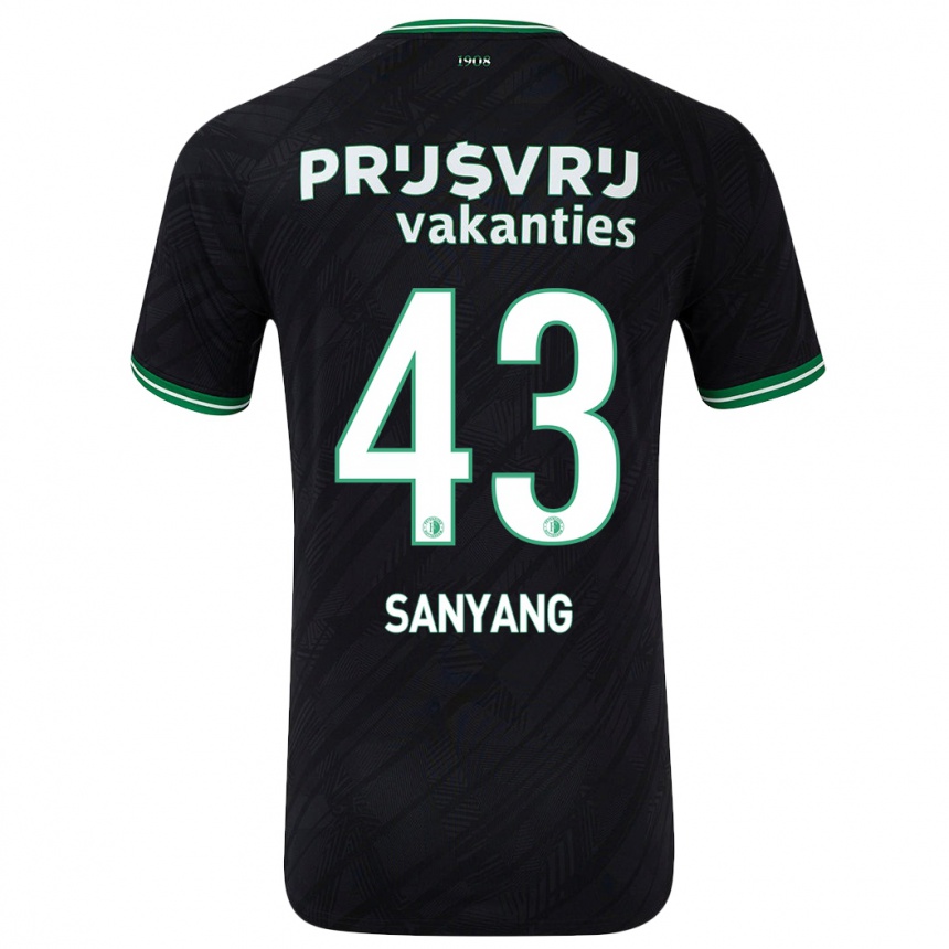 Niño Fútbol Camiseta Amadou-David Sanyang #43 Negro Verde 2ª Equipación 2024/25 México