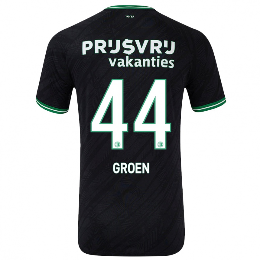 Niño Fútbol Camiseta Nesto Groen #44 Negro Verde 2ª Equipación 2024/25 México