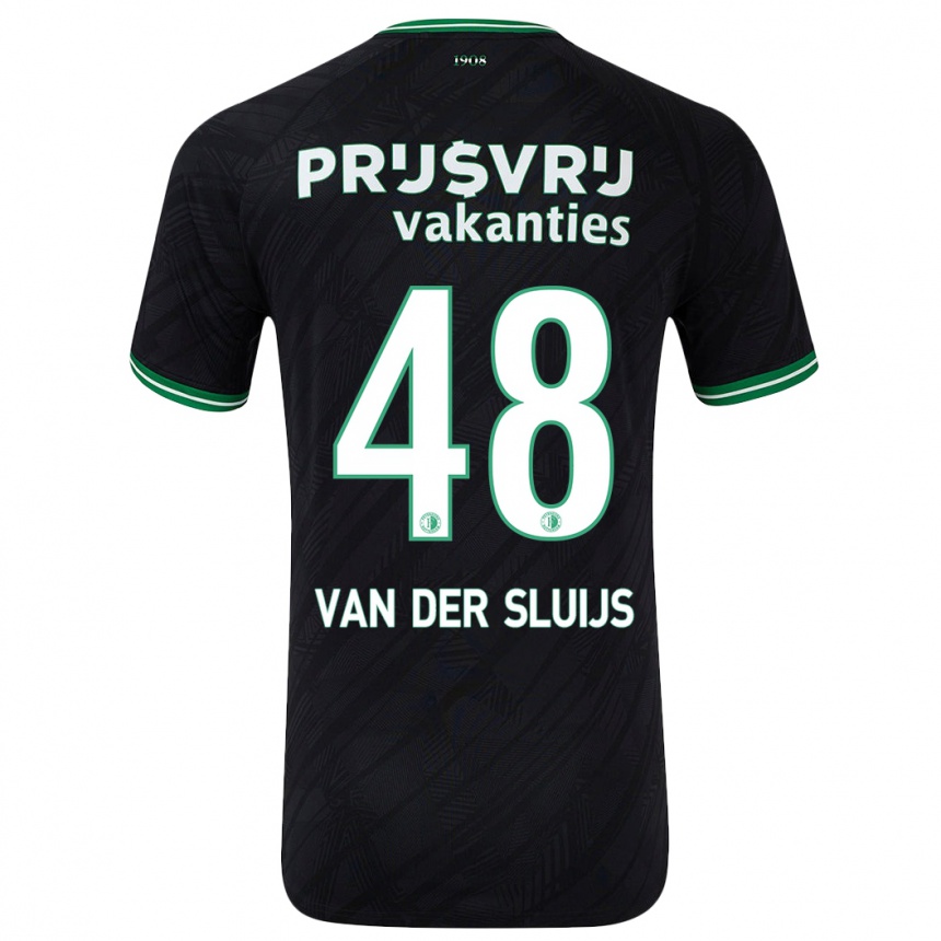 Niño Fútbol Camiseta Joep Van Der Sluijs #48 Negro Verde 2ª Equipación 2024/25 México