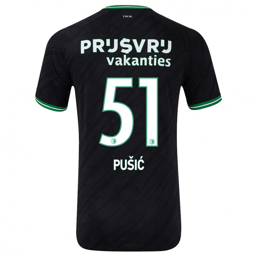 Niño Fútbol Camiseta Noah Pušić #51 Negro Verde 2ª Equipación 2024/25 México