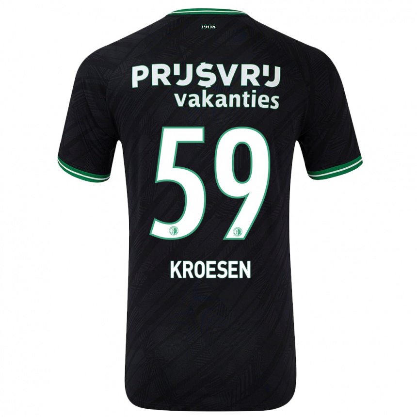 Niño Fútbol Camiseta Jaimy Kroesen #59 Negro Verde 2ª Equipación 2024/25 México