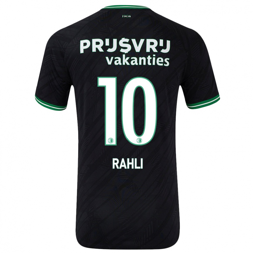 Niño Fútbol Camiseta Khalid Rahli #10 Negro Verde 2ª Equipación 2024/25 México