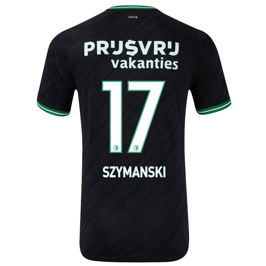 Niño Fútbol Camiseta Sebastian Szymanski #17 Negro Verde 2ª Equipación 2024/25 México