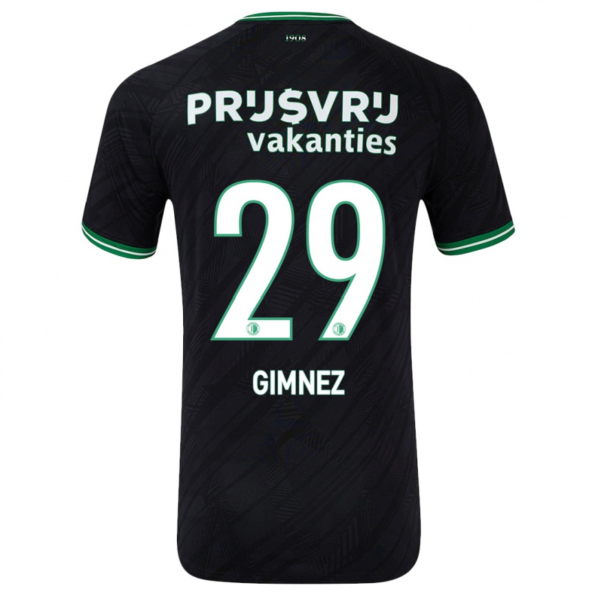 Niño Fútbol Camiseta Santiago Gimnez #29 Negro Verde 2ª Equipación 2024/25 México