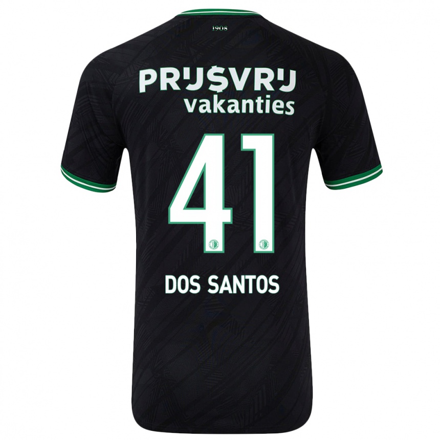 Niño Fútbol Camiseta Giuliany Ben-David Dos Santos #41 Negro Verde 2ª Equipación 2024/25 México