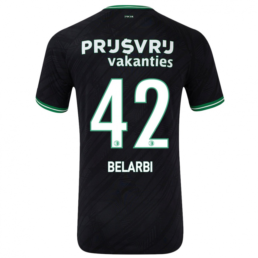 Niño Fútbol Camiseta Abdel Belarbi #42 Negro Verde 2ª Equipación 2024/25 México