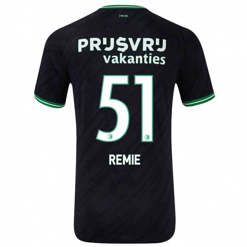 Niño Fútbol Camiseta Devin Remie #51 Negro Verde 2ª Equipación 2024/25 México