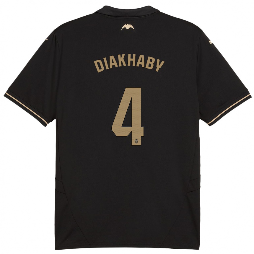 Niño Fútbol Camiseta Mouctar Diakhaby #4 Negro 2ª Equipación 2024/25 México