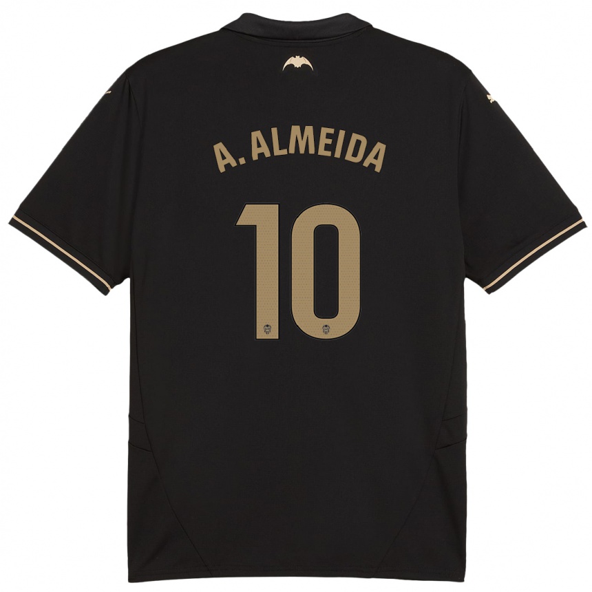 Niño Fútbol Camiseta André Almeida #10 Negro 2ª Equipación 2024/25 México