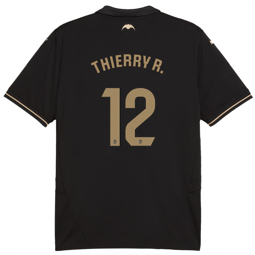 Niño Fútbol Camiseta Thierry Correia #12 Negro 2ª Equipación 2024/25 México