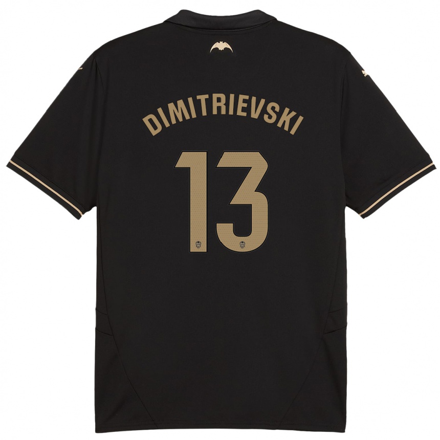 Niño Fútbol Camiseta Stole Dimitrievski #13 Negro 2ª Equipación 2024/25 México