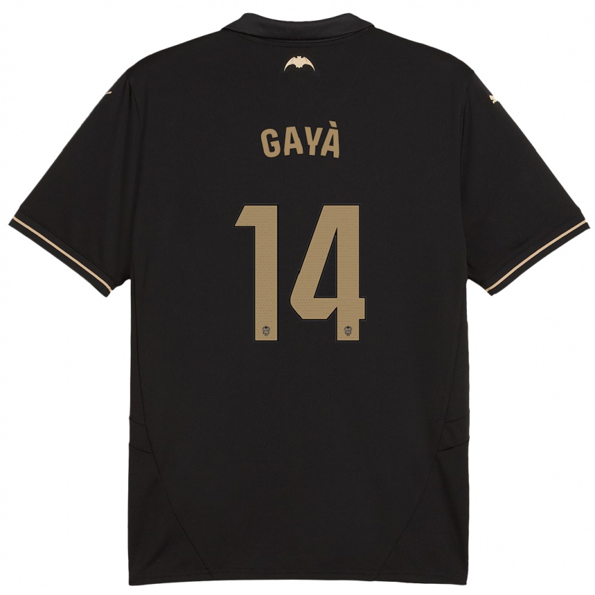 Niño Fútbol Camiseta José Gayà #14 Negro 2ª Equipación 2024/25 México