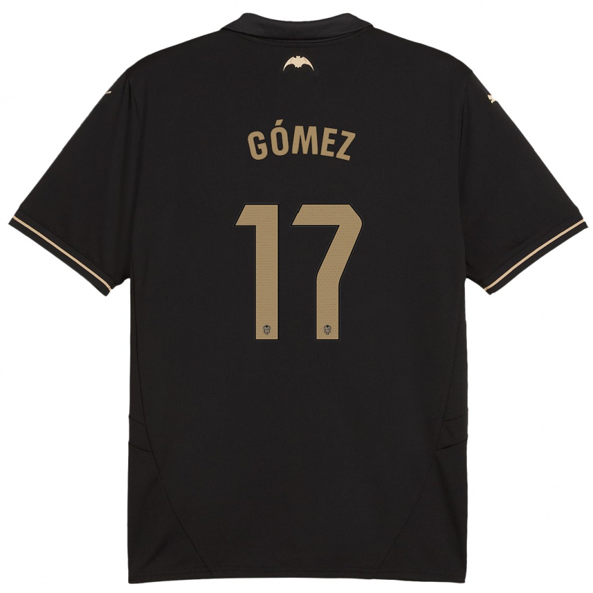 Niño Fútbol Camiseta Dani Gómez #17 Negro 2ª Equipación 2024/25 México