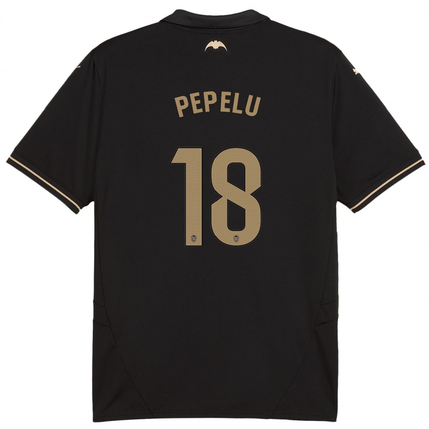 Niño Fútbol Camiseta Pepelu #18 Negro 2ª Equipación 2024/25 México