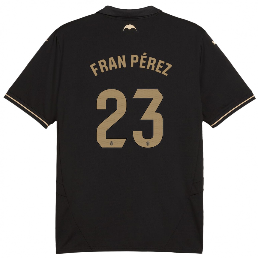 Niño Fútbol Camiseta Fran Pérez #23 Negro 2ª Equipación 2024/25 México