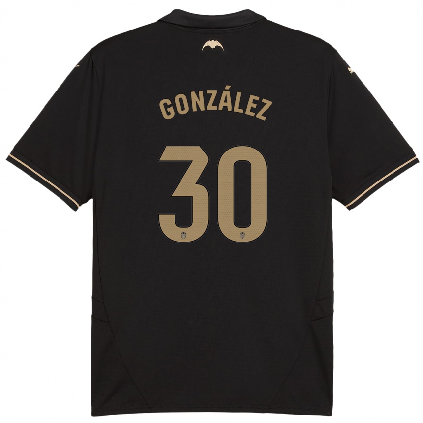 Niño Fútbol Camiseta Hugo González #30 Negro 2ª Equipación 2024/25 México