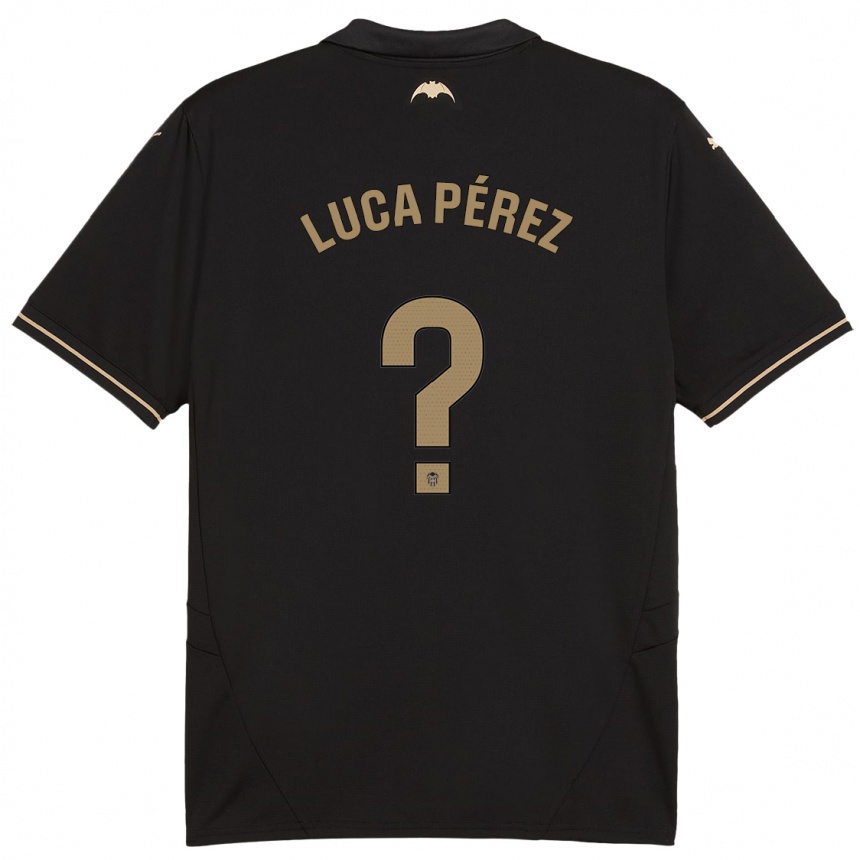 Niño Fútbol Camiseta Simón Luca Pérez #0 Negro 2ª Equipación 2024/25 México