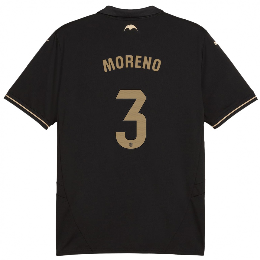 Niño Fútbol Camiseta Diego Moreno #3 Negro 2ª Equipación 2024/25 México