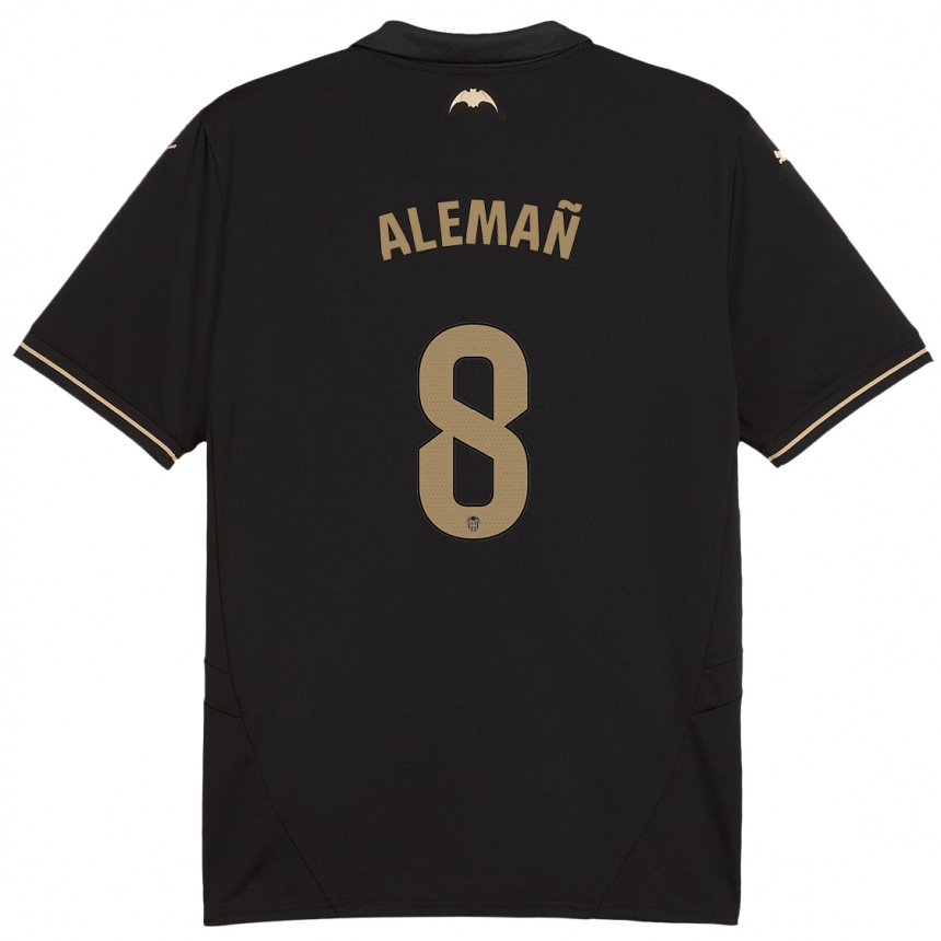 Niño Fútbol Camiseta Pedro Alemañ #8 Negro 2ª Equipación 2024/25 México