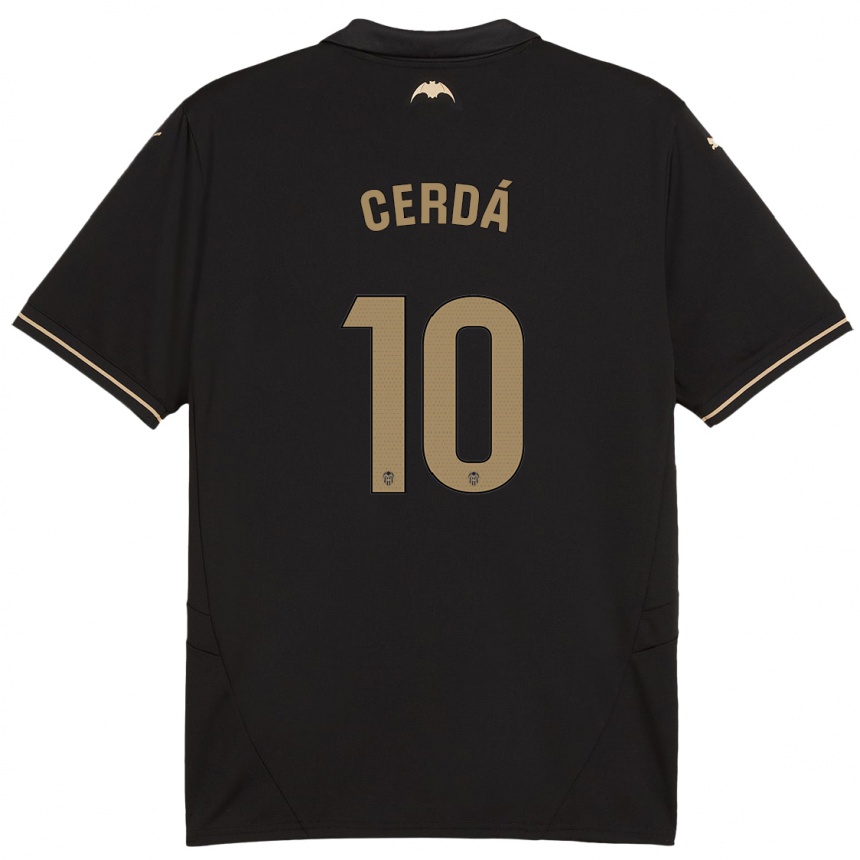 Niño Fútbol Camiseta Alex Cerdá #10 Negro 2ª Equipación 2024/25 México