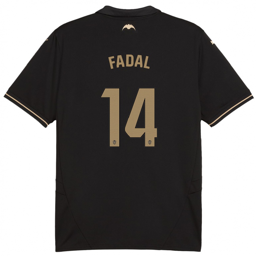 Niño Fútbol Camiseta Ali Fadal #14 Negro 2ª Equipación 2024/25 México