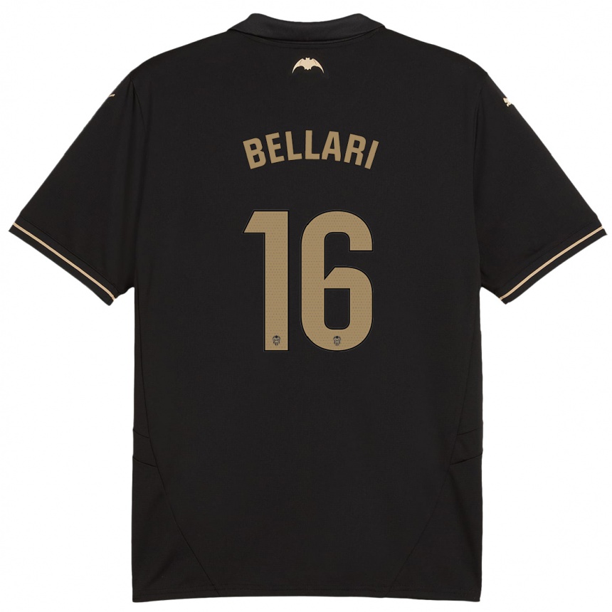 Niño Fútbol Camiseta Hamza Bellari #16 Negro 2ª Equipación 2024/25 México