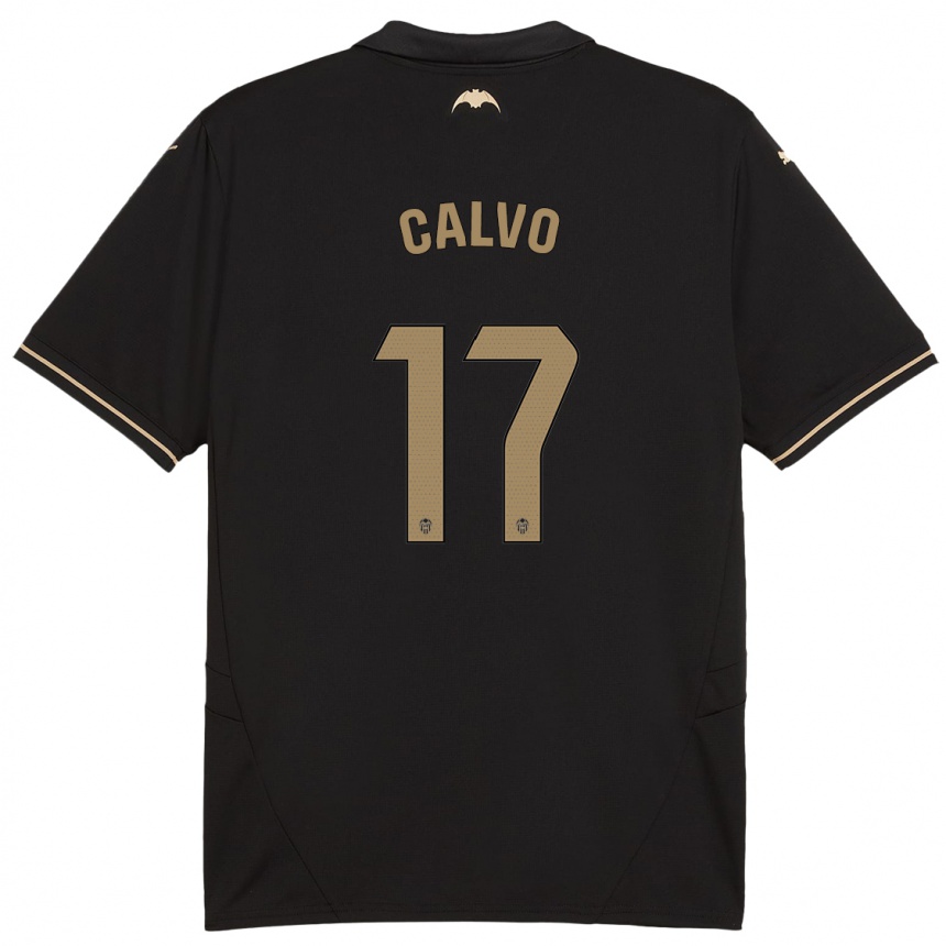 Niño Fútbol Camiseta Borja Calvo #17 Negro 2ª Equipación 2024/25 México