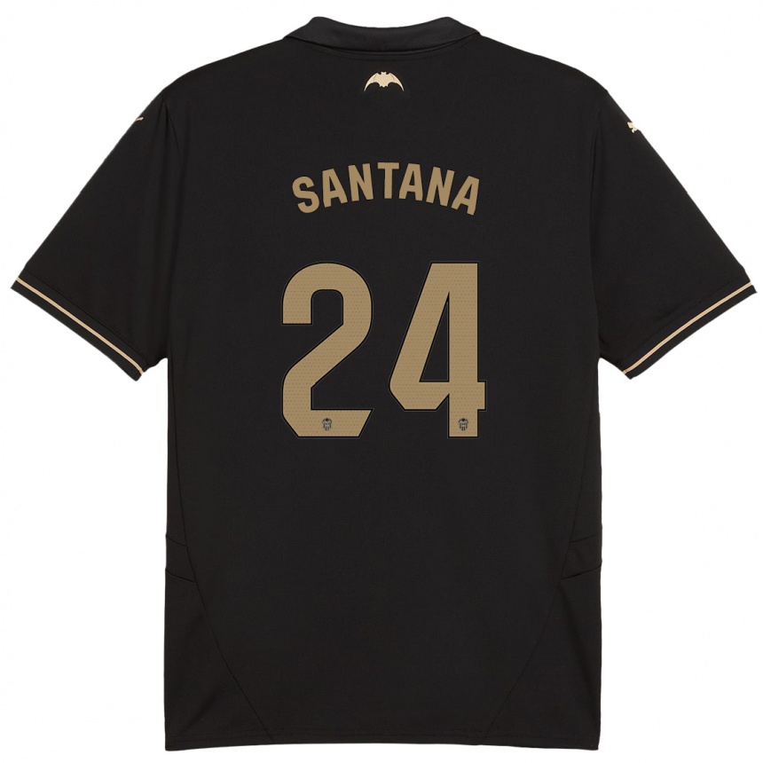 Niño Fútbol Camiseta Ismael Santana #24 Negro 2ª Equipación 2024/25 México