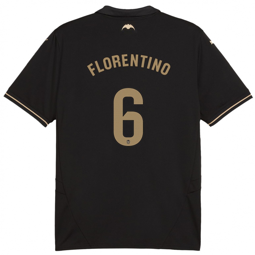 Niño Fútbol Camiseta Claudia Florentino #6 Negro 2ª Equipación 2024/25 México