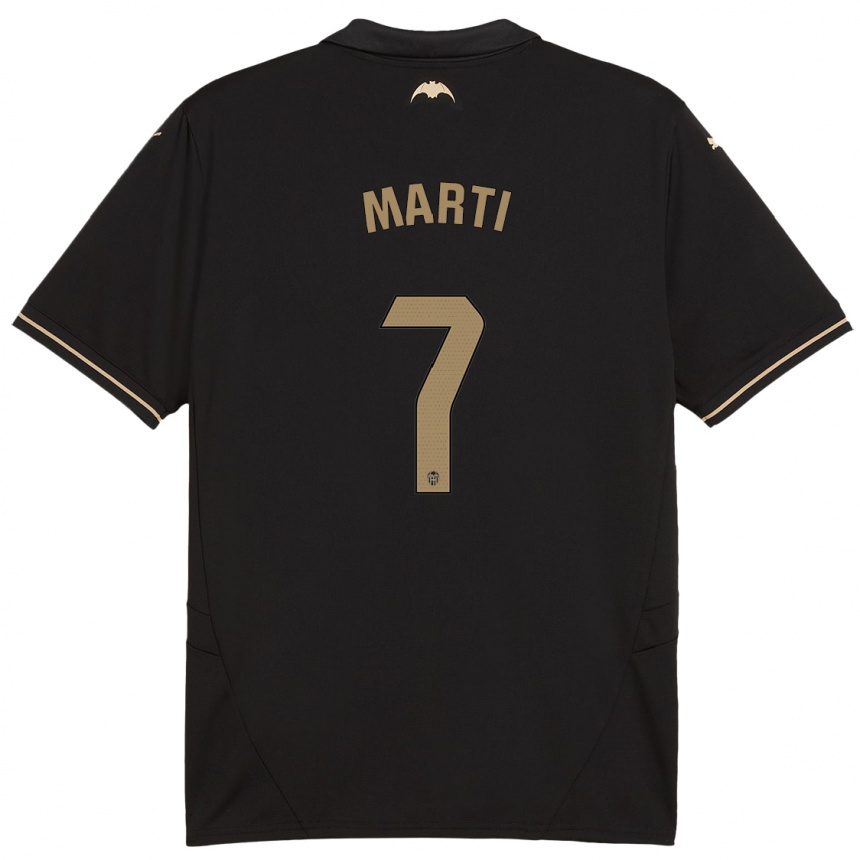 Niño Fútbol Camiseta Marina Martí #7 Negro 2ª Equipación 2024/25 México