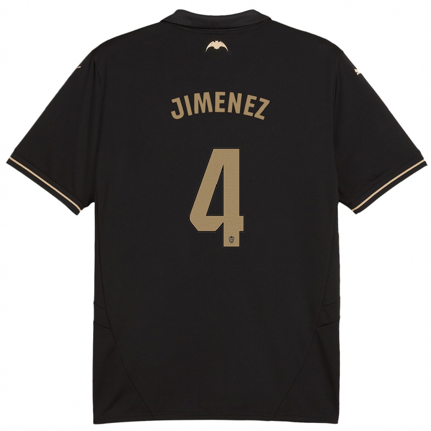 Niño Fútbol Camiseta Maria Jimenez #4 Negro 2ª Equipación 2024/25 México