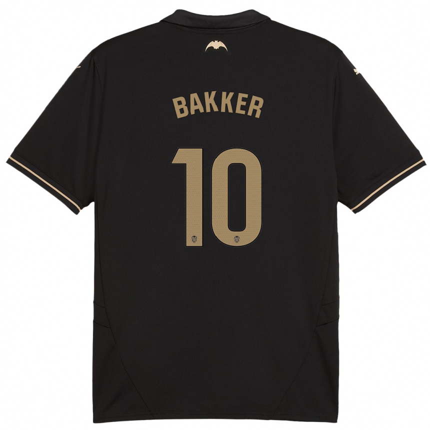 Niño Fútbol Camiseta Linda Bakker #10 Negro 2ª Equipación 2024/25 México