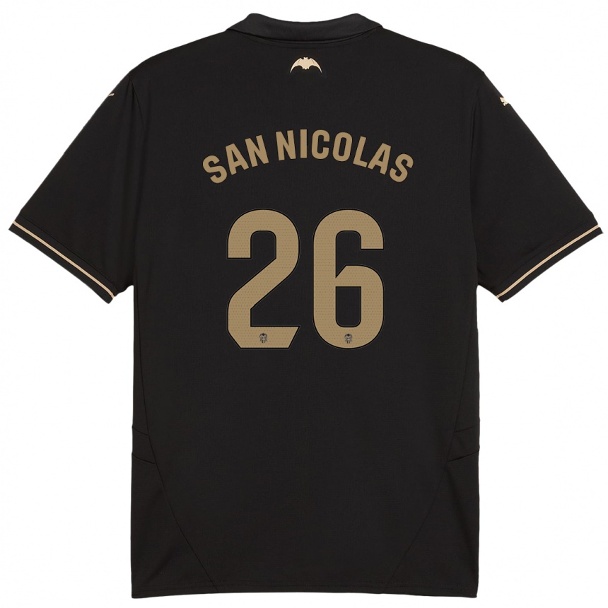 Niño Fútbol Camiseta Olga San Nicolas #26 Negro 2ª Equipación 2024/25 México