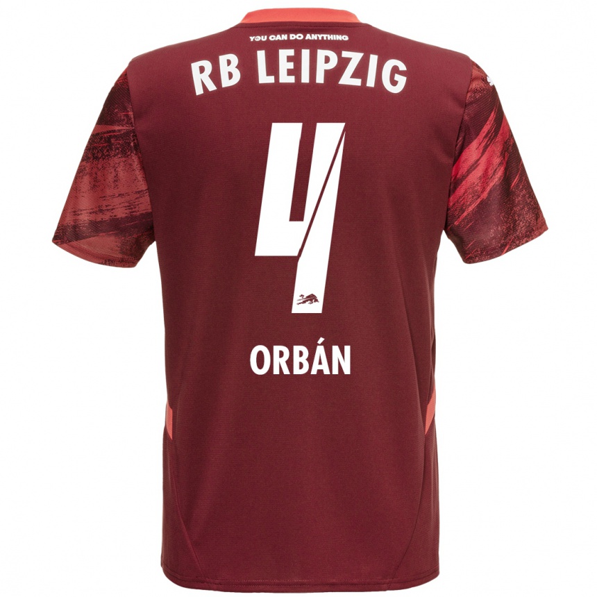 Niño Fútbol Camiseta Willi Orbán #4 Borgoña 2ª Equipación 2024/25 México