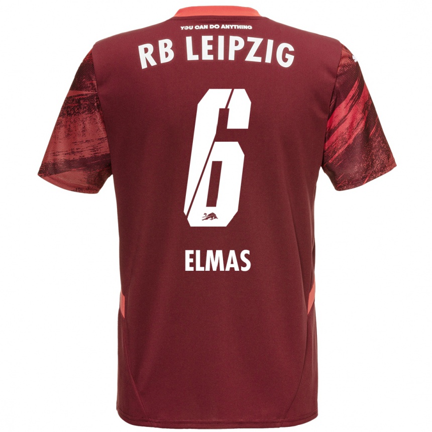 Niño Fútbol Camiseta Eljif Elmas #6 Borgoña 2ª Equipación 2024/25 México