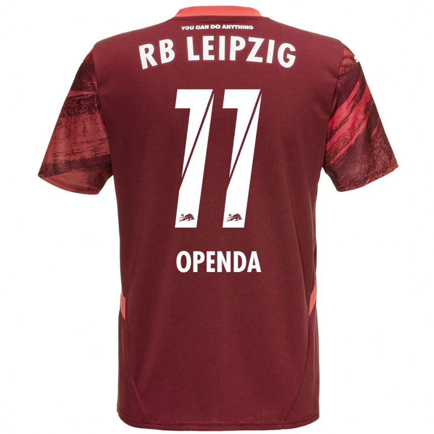 Niño Fútbol Camiseta Loïs Openda #11 Borgoña 2ª Equipación 2024/25 México