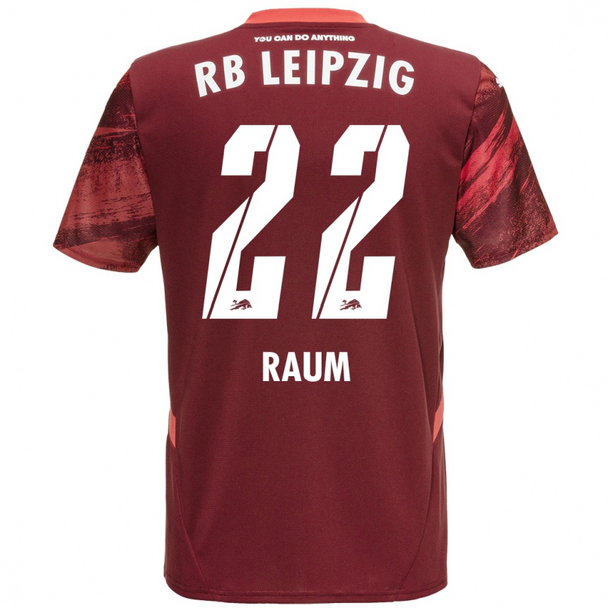 Niño Fútbol Camiseta David Raum #22 Borgoña 2ª Equipación 2024/25 México