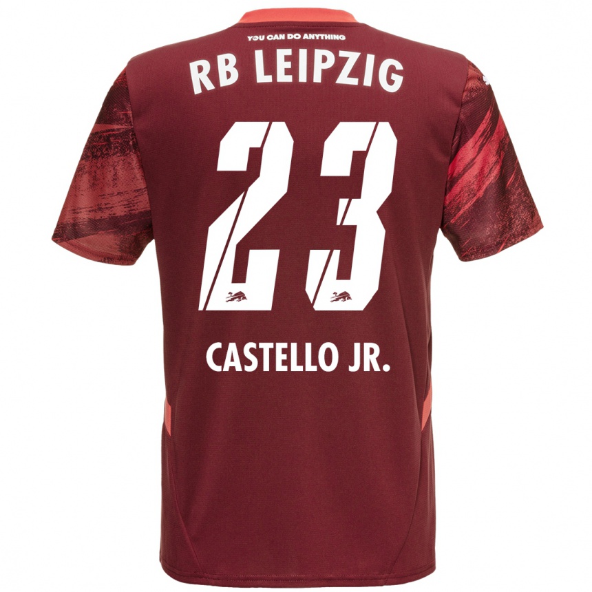 Niño Fútbol Camiseta Castello Lukeba #23 Borgoña 2ª Equipación 2024/25 México