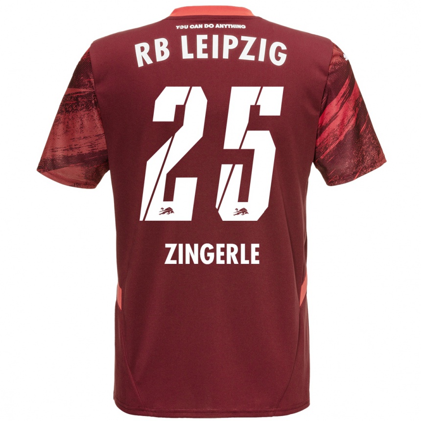 Niño Fútbol Camiseta Leopold Zingerle #25 Borgoña 2ª Equipación 2024/25 México