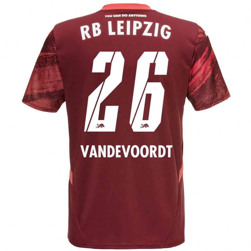 Niño Fútbol Camiseta Maarten Vandevoordt #26 Borgoña 2ª Equipación 2024/25 México