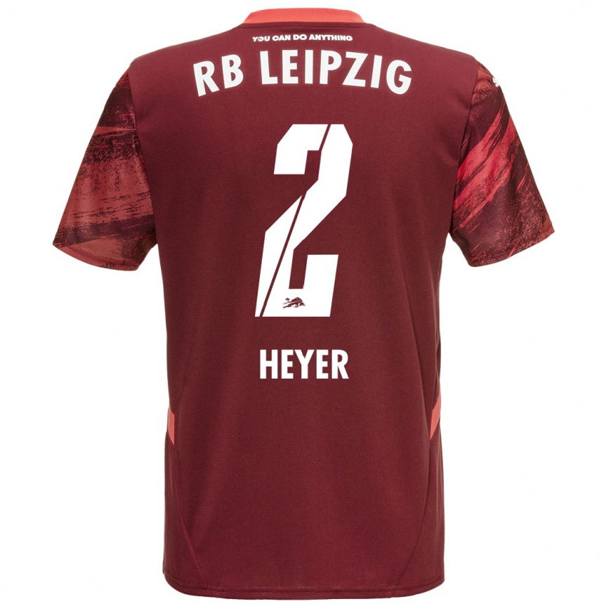 Niño Fútbol Camiseta Friedrich Heyer #2 Borgoña 2ª Equipación 2024/25 México