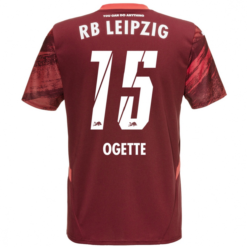 Niño Fútbol Camiseta Israel Ogette #15 Borgoña 2ª Equipación 2024/25 México