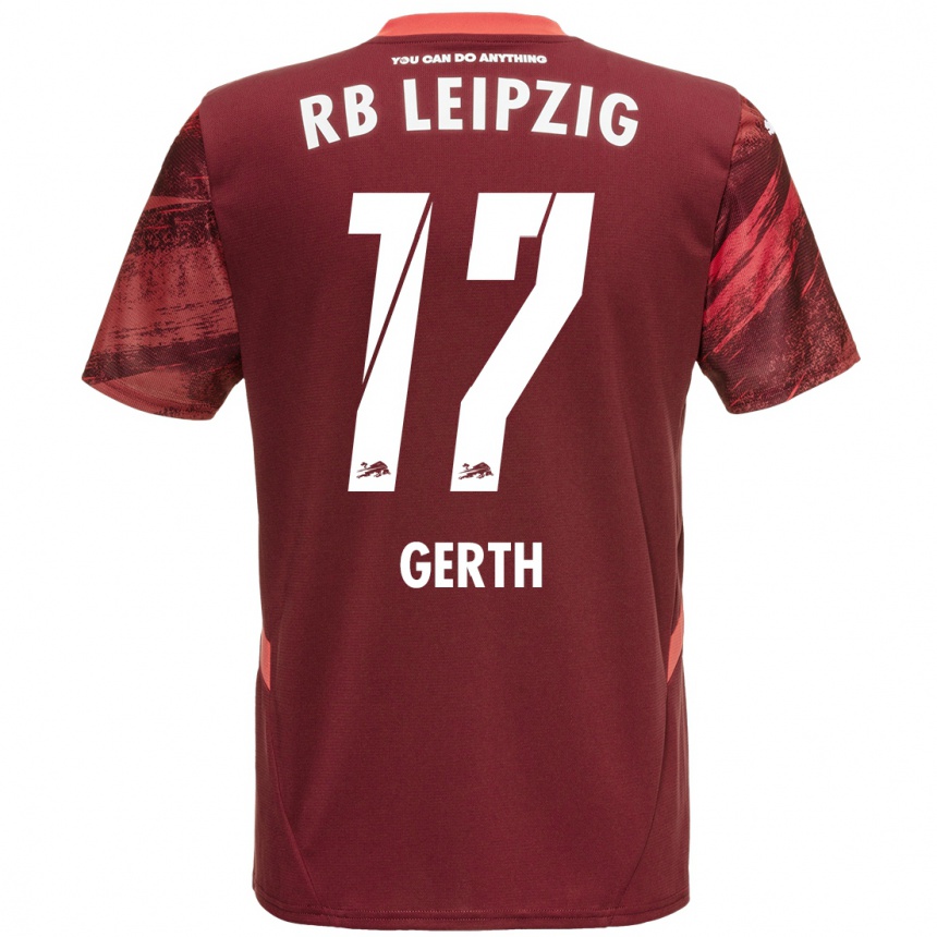 Niño Fútbol Camiseta Amos Gerth #17 Borgoña 2ª Equipación 2024/25 México